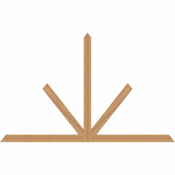 Ekena Millwork Saratoga Timber Gable Bracket, Western Red Cedar, 84"W x 53"H x 1 1/2"D x 3 1/2"F, 15/12 Pitch GBW084X53X0204SAR00SWR - main